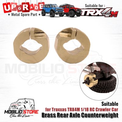 Upgrade Metal Brass Rear Axle Counterweight for Traxxas TRX4M Crawler