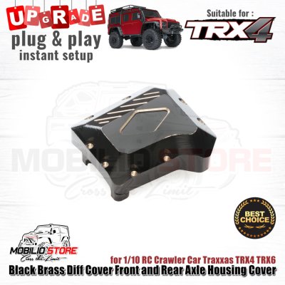 Brass Diff Cover Front and Rear Axle Housing Cover for Traxxas TRX4