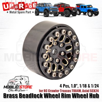 Upgrade - Brass Beadlock Wheel Rim Wheel Hub 1.0 for TRX4M SCX24 (C)