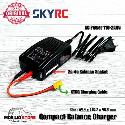 Skyrc e430 LiPo LiFe Battery Balance Compact Charger Baterai 2S 3S 4S