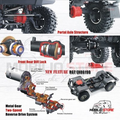 RGT EX86190 Rescuer Toyota Land Cruiser 76 RC Car 110 Crawler RTR