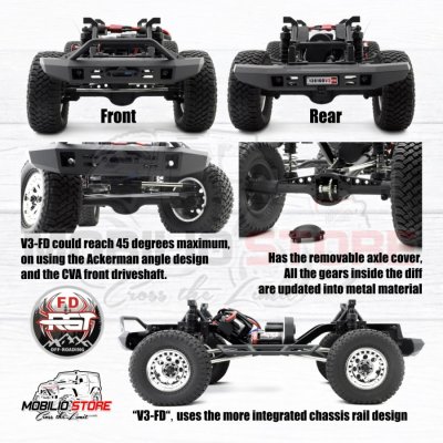 RC RGT 136100V3 FD 110 Scale 4WD Rock Crawler Cruiser RTR Ford Bronco