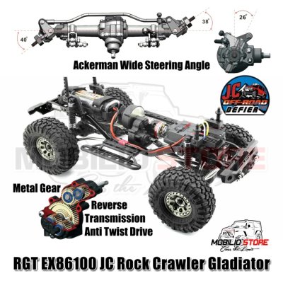 RC RGT EX86100 V2 JC Rock Crawler Cruiser Defier 4x4 Offroad 1/10 Scale