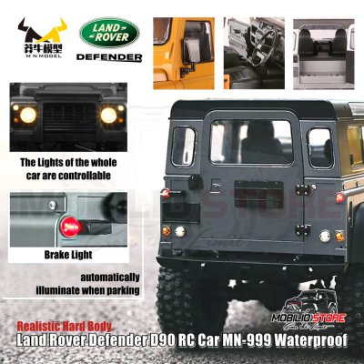 MN 999 Waterproof Land Rover Defender RC Car 1/10 Scale Off-Road Rock