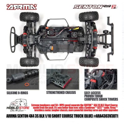 Arrma 1/10 Senton 4X4 3S BLX Bruhsless Short Course Truck RC RTR