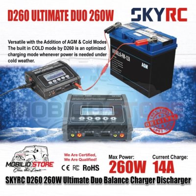 SKYRC D260 AC/DC 1S-6S 260W Ultimate Duo Balance Charger Discharger SKYRC D260 AC/DC 1S-6S 260W Ultimate Duo Balance Charger Discharger