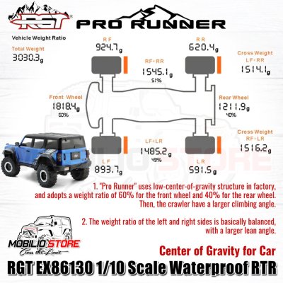 RGT EX86130 Pro Runner 1/10 Scale Waterproof RTR 2.4GHz RC Crawler Car