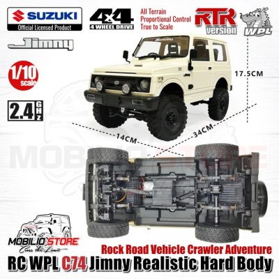 WPL C74 Jimny Realistic Hard Body RC 1/10 Scale Crawler Adventure RTR