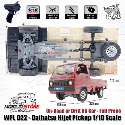 WPL D22 - Daihatsu Hijet Pickup 1/10 Scale Full Propo 2.4GHz RC Drift