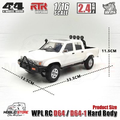 WPL D64 D64-1 RC Hard Body 4WD 2.4GHz 1/16 RTR Crawler Car Adventure