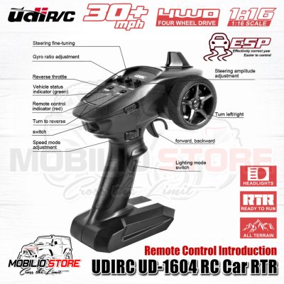 UDIR/C UD-1604 4WD 1/16 Racing Drift Rally Touring RC Car 2.4 GHz RTR