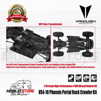 Vanquish 1/10 VS4-10 4WD Rock Crawler KIT W/ Phoenix Portal Clear Body