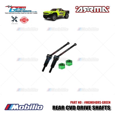 GPM Part #MGM040RS Carbon Steel Rear CVD Drive Shafts 40mm with Alloy Wheel Hex Arrma Mojave Grom Mega Desert Truck