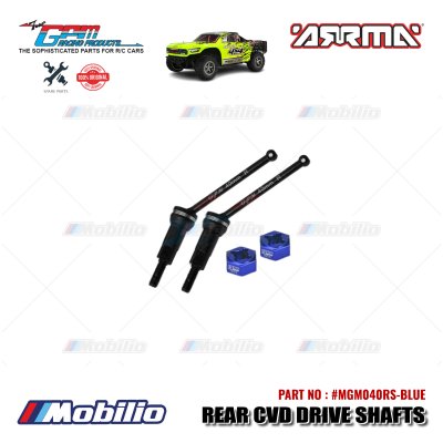 GPM Part #MGM040RS Carbon Steel Rear CVD Drive Shafts 40mm with Alloy Wheel Hex Arrma Mojave Grom Mega Desert Truck