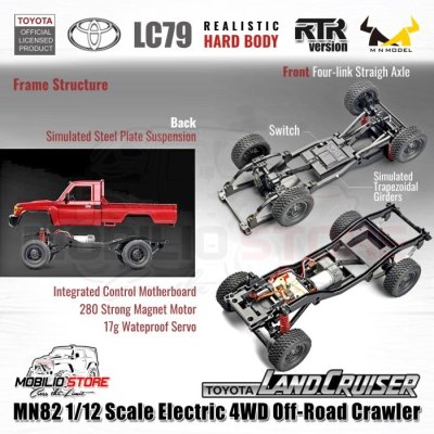 MN82 Toyota Land Cruiser LC79 1/12 Scale Electric 4WD Off-Road Crawler