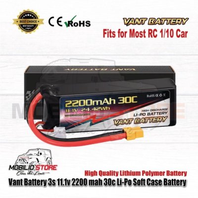 Vant Battery 3S 11.1V 2200 mAh 30 C Lithium Polymer Soft Case Battery