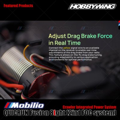 Hobbywing QUICRUN Fusion 8Ight 2in1 FOC system Crawler Integrated Power System