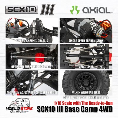 Axial SCX10 III Base Camp 4WD RC Car 1/10 Scale RTR Crawler Off-Road