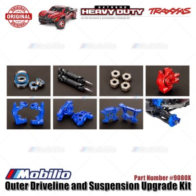 Traxxas Part #9080X Outer Driveline and Suspension Upgrade Kit Extreme Heavy-Duty for RC Rustler Slash Stampede