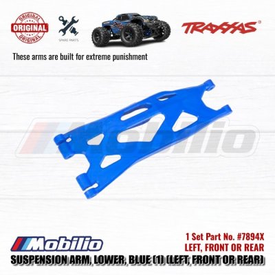 Traxxas Part #7893X #7894X Suspension Arm Lower Blue 1 Pcs Right or Left - Front or Rear for Use with #7895 WideMaxx Suspension Kit X-Maxx XRT
