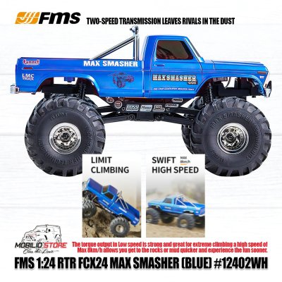 FMS Max Smasher FCX24 Chassis 1/24 Scale RTR Small Monster Truck RC