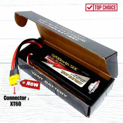 Vant Battery Lipo 2S 7.4 Volt 5200 mAh 50C Baterai RC Lithium Polimer