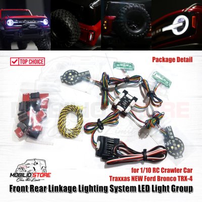 Front Rear Lighting System LED Light for RC Traxxas New Bronco TRX4