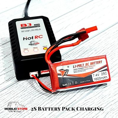 Battery Compact Charger New B3 HotRC Baterai Pack LiPo Li-Ion 2S 3S