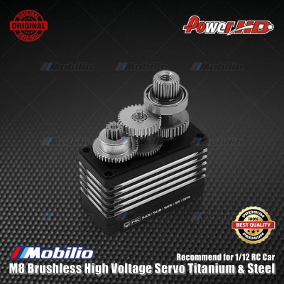 Power HD M8 Brushless High Voltage Servo Titanium & Steel Mini Servo for 1/12 RC Car