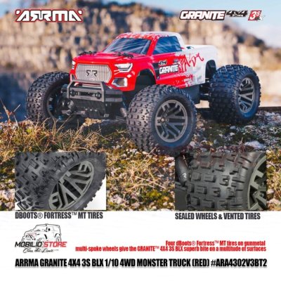 Arrma 1/10 Granite 4X4 V3 3S BLX Brushless 4WD Monster Truck RTR