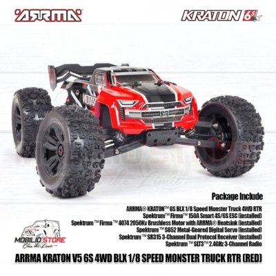 Arrma 1/8 Kraton V5 6S 4WD BLX Speed Monster Truck RC RTR