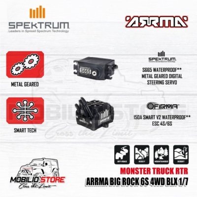 Arrma Big Rock 6S 4WD BLX 1/7 Monster Truck RTR Durability and Performance