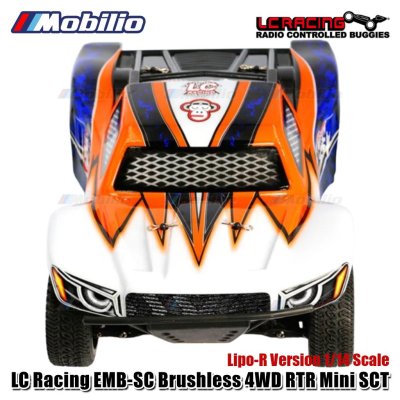 LC Racing EMB-SC Brushless 4WD Mini Short Course Truck Lipo-R Version 1/14 Scale RTR