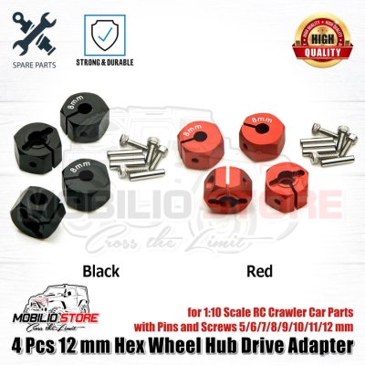 4 Pcs 12 mm Hex Wheel Hub Drive Thickness 5/6/7/8/9/10/11/12 mm for RC