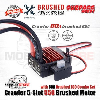 Surpass Crawler 5-Slot 550 Brushed Motor with 80A ESC Combo Waterproof