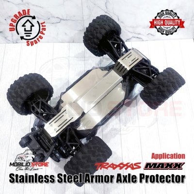 Stainless Steel Chassis Armor Axle Protector for Traxxas Maxx RC 1/10