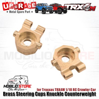 Upgrade Part - Brass Steering Cups Blocks Knuckle for RC Traxxas TRX4M