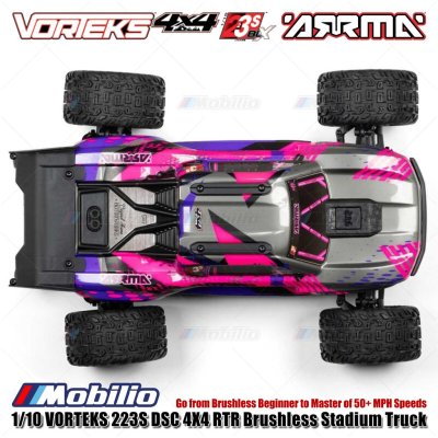 Arrma 1/10 VORTEKS 223S DSC 4X4 RTR Brushless Stadium Truck RTR #ARA4305V4 Remote Control