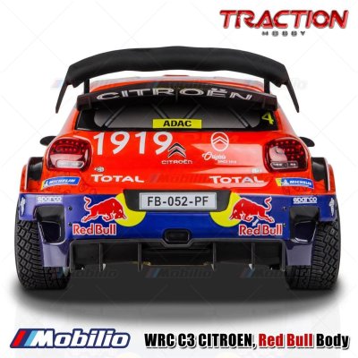 Traction Hobby WRC C3 Citroen Red Bull Brusless Power RC Electric Remote Control Model Car Rally RTR