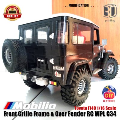 Front Grille Frame & Over Fender RC WPL C34 Toyota FJ40 1/16 Scale