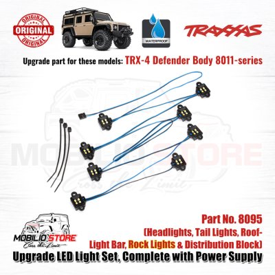 Upgrade LED Light Set with Power Supply 8095 for Traxxas TRX4 Defender