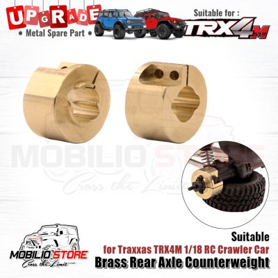 Upgrade Metal Brass Rear Axle Counterweight for Traxxas TRX4M Crawler