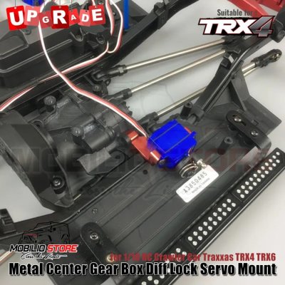 Metal Center Gear Box Diff Lock Servo Mount for RC Traxxas TRX4 TRX6