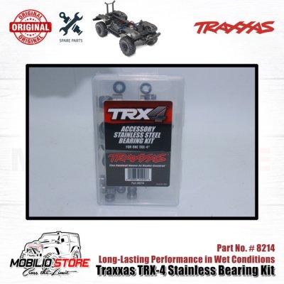 Traxxas Part #8214 TRX4 Stainless Bearing Kit High Quality Black-Seal