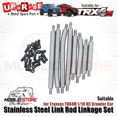 Upgrade Stainless Steel Link Rod Linkage Set Traxxas TRX4M RC Crawler