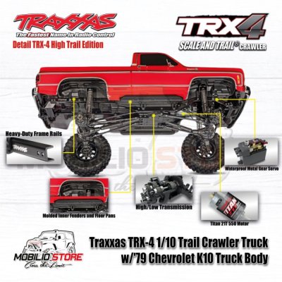 Traxxas TRX-4 1/10 High Trail Chevrolet 1979 K10 RC Truck RTR Crawler Adventure