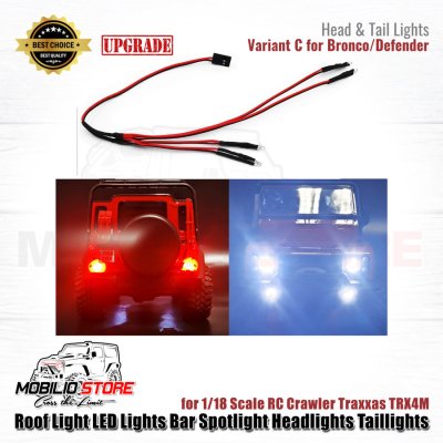 Roof Light LED Lights Bar Spot light Head-Tail lights TRX4M Traxxas RC