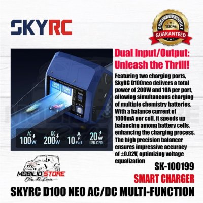 Skyrc D100 Neo 10A ACDC Multi-Function Smart Charger #SK-100199