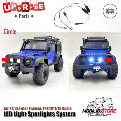 LED Light Spotlights System for TRX4M 1/18 RC Crawler Car Upgrade Part