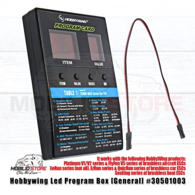 Hobbywing Led Progam Card Box General #30501003 for Hobbywing ESC